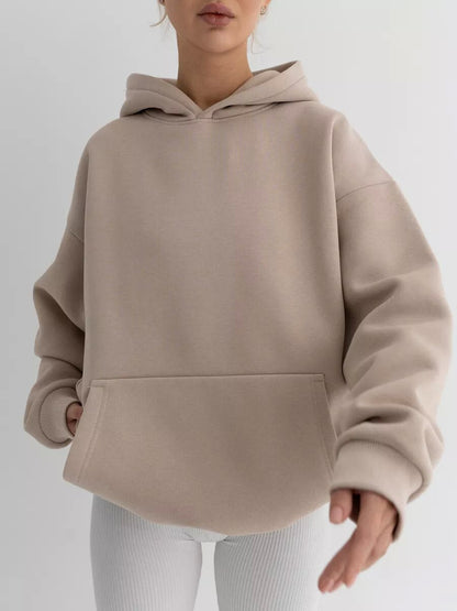Damen Oversize Kapuzenpullover Baumwollmix Eveloria