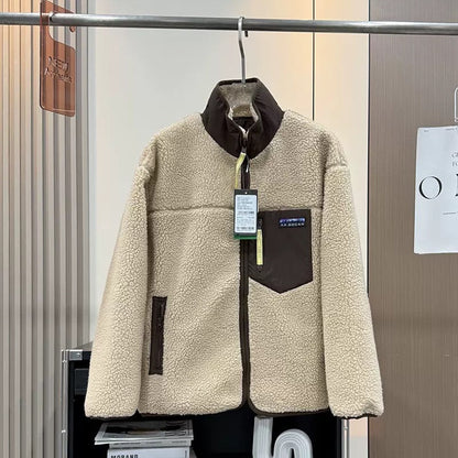 Damen Fleecejacke Kuschelig Reißverschluss-Taschen Eveloria