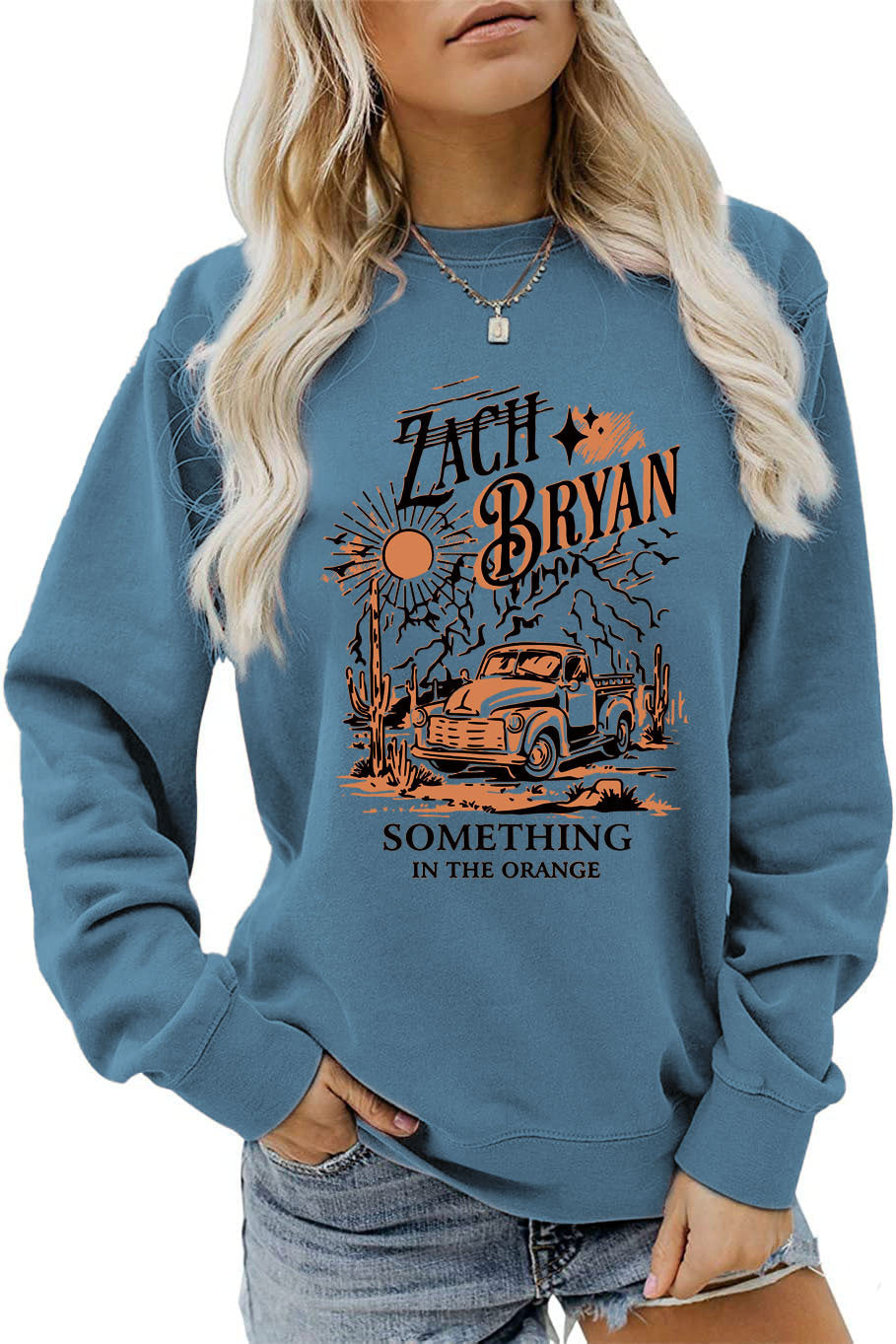 Damen Sweatshirt Vintage Truck Design Eveloria