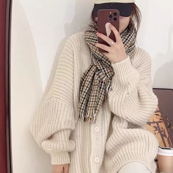 Damen Strickcardigan Oversized Kuschelig Grau Eveloria