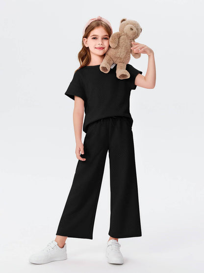 Damen Schlafanzug-Set mit weitem Oberteil und lockeren Hosen Eveloria