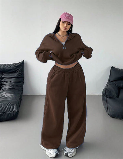 Damen Sportliches Hoodie und Sweathosen Set Eveloria
