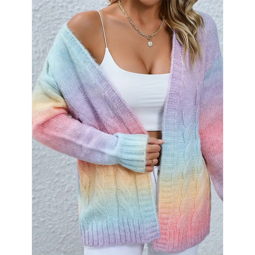 Damen Strickjacke Farbverlauf Eveloria