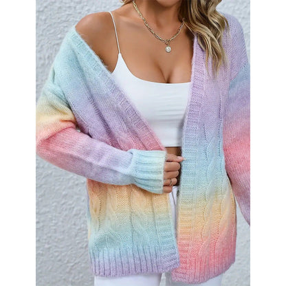 Damen Strickjacke Farbverlauf Eveloria