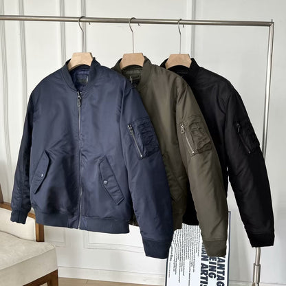 Damen Kunstleder Bomberjacke mit Taschen
