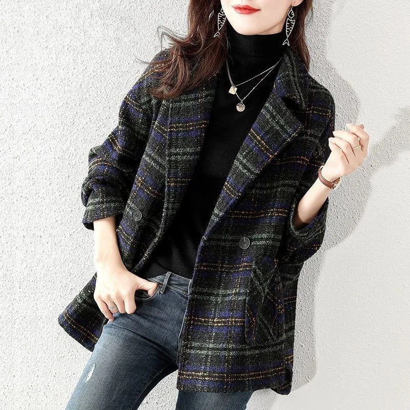 Damen Karojacke Oversized Eveloria - Eveloria