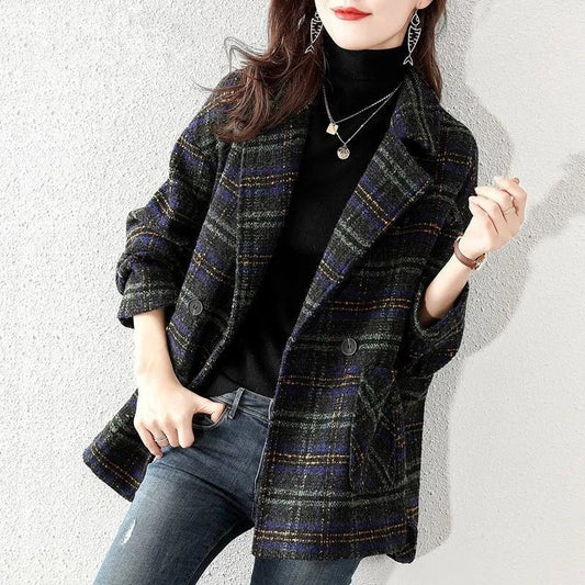 Damen Karojacke Oversized Eveloria - Eveloria