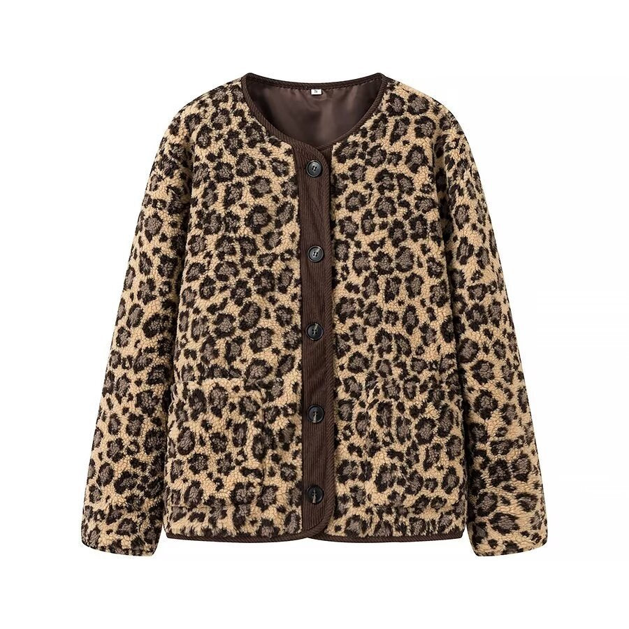 Damen Wärmeisolierte Leopardenjacke Eveloria