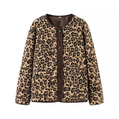 Damen Wärmeisolierte Leopardenjacke Eveloria