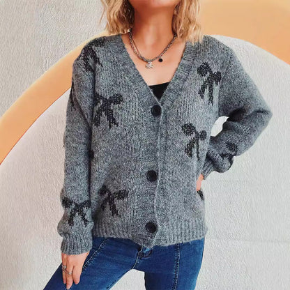 Damen Strickjacke Karomuster Weich Eveloria