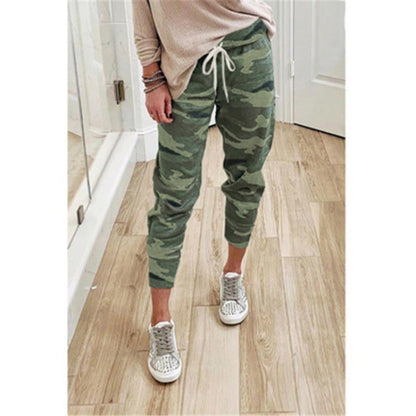 Damen Jogginghose Camouflage Elastisch Eveloria