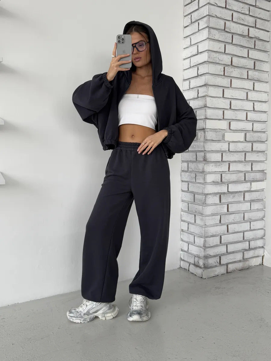 Damen Oversized Freizeitanzug mit Sweatpants Bequem