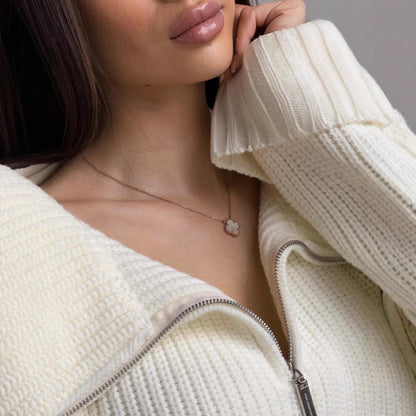 Damen Strickpullover Hochkragen Eveloria