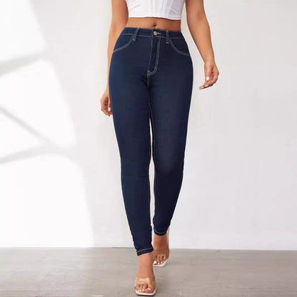 Damen High-Waist Jeansleggings Figurbetont Eveloria