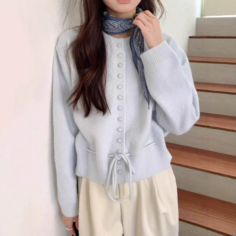 Damen Strickjacke mit Knöpfen Eveloria Lässig - Eveloria