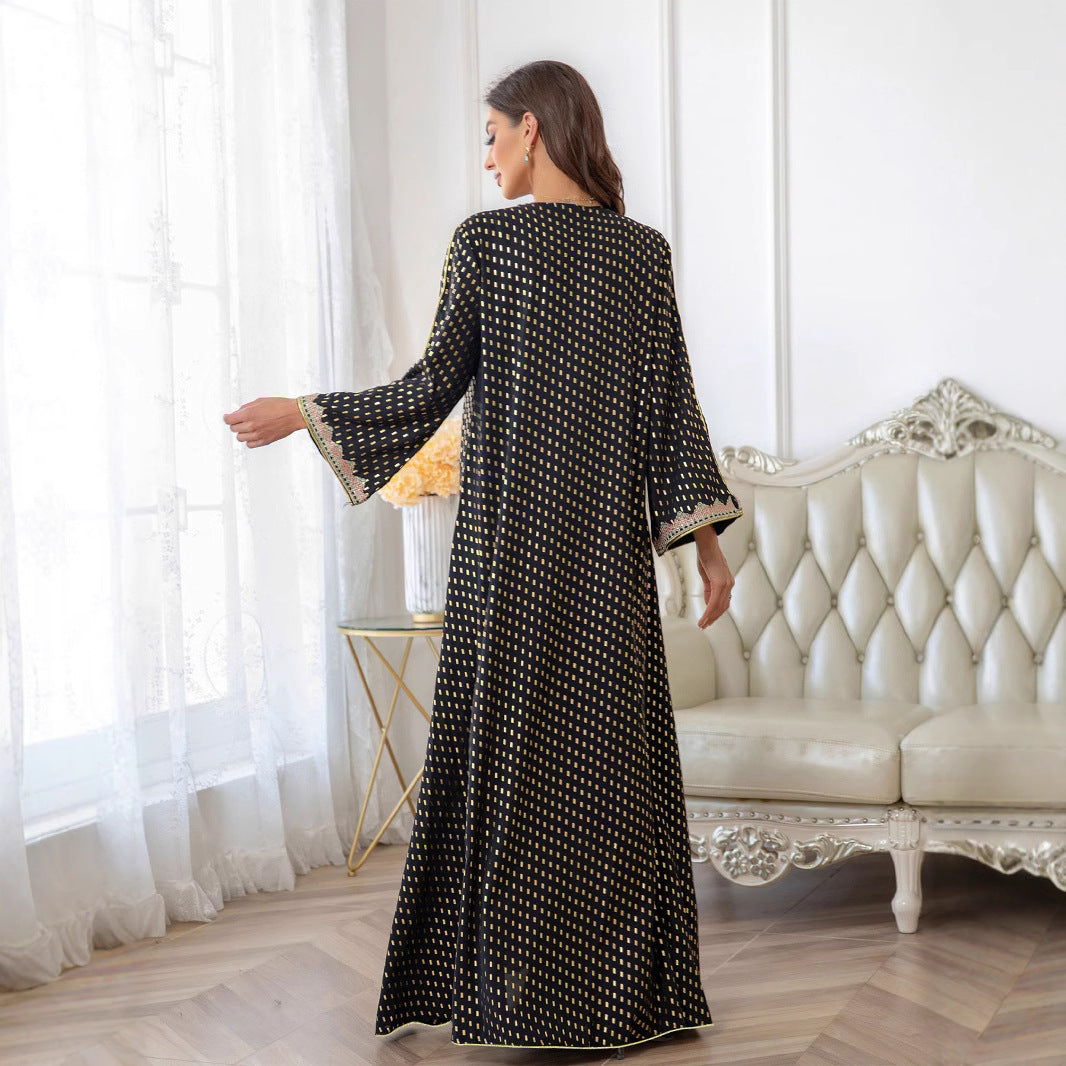 Damen Maxi-Kleid Kaftan-Stil mit Verzierungen Eveloria