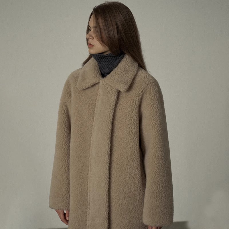 Damen Lederjacke mit Teddyfutter Eveloria