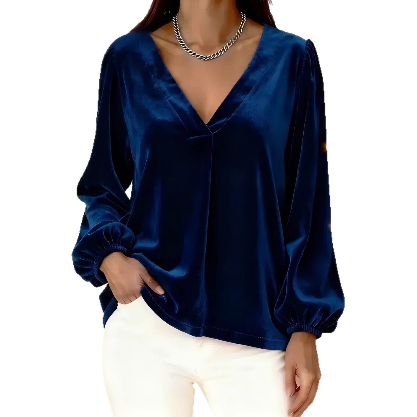 Damen Viskosebluse Ballonärmel Eveloria