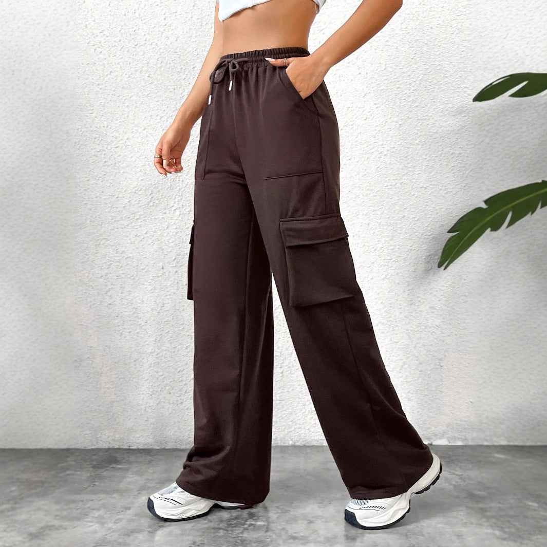 Damen Cargo-Hose Lässiger Freizeitschnitt Praktische Taschen