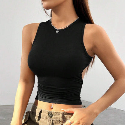 Damen Cropped- mit Raffungselement Seitennaht