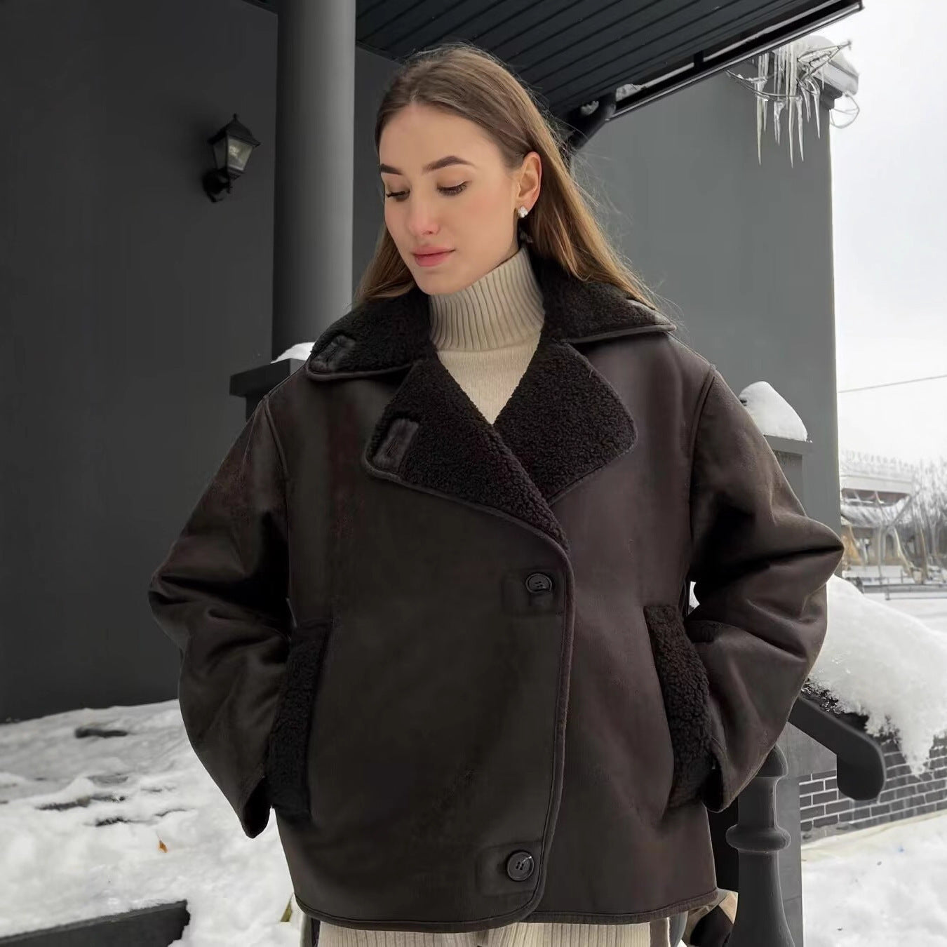 Damen Fleecejacke Kuscheliges Innenfutter Eveloria
