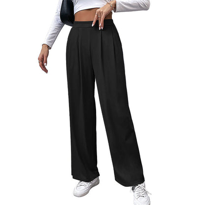 Damen Palazzo-Hose Hochtaillier Falten