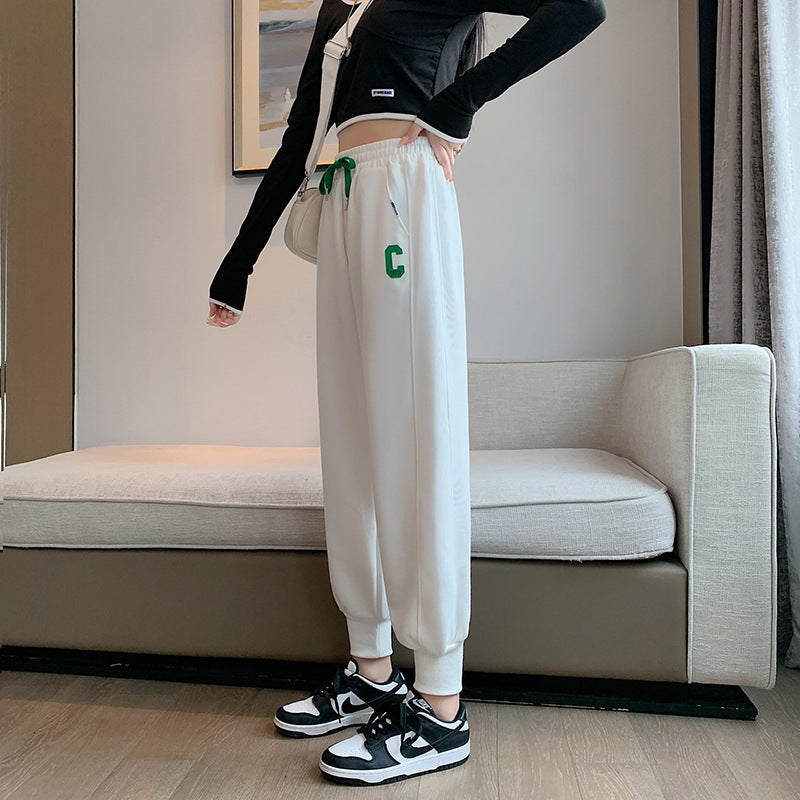 Damen Sportliches Loungewear-Set Cropped Oberteil Sweatpants