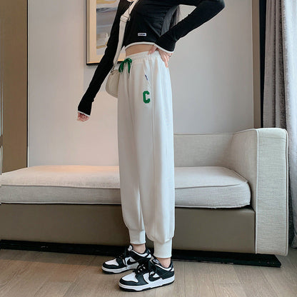 Damen Sportliches Loungewear-Set Cropped Oberteil Sweatpants