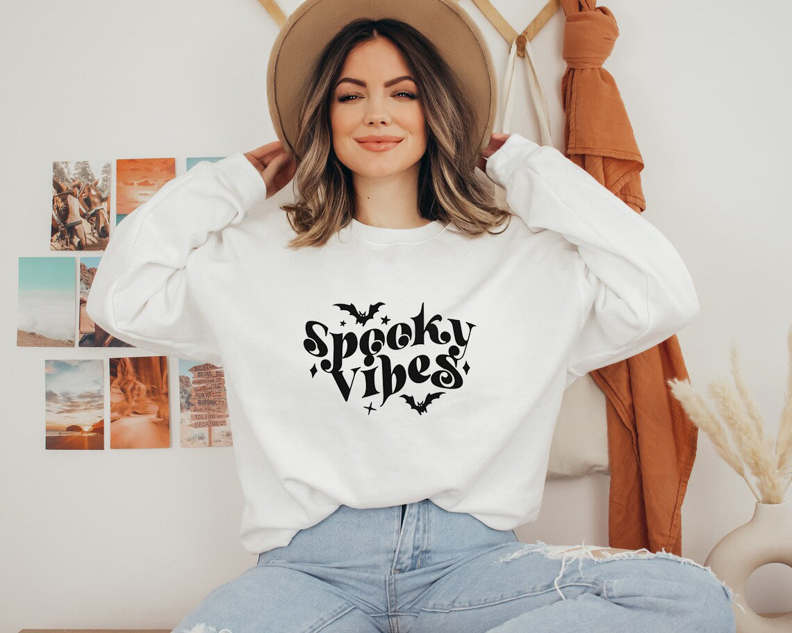 Damen Sweatshirt Halloween-Design Bequem Eveloria
