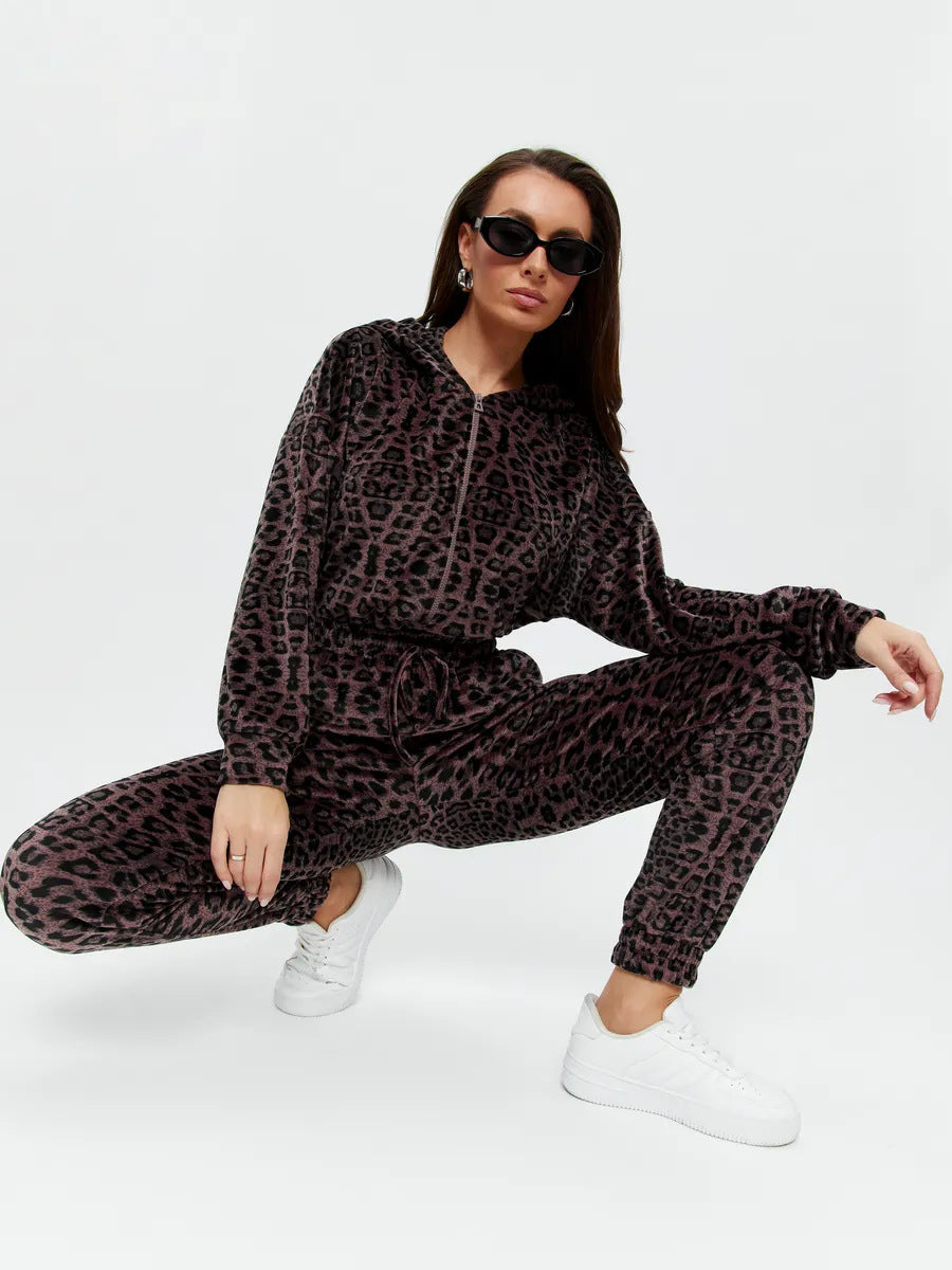 Damen Fleece-Overall Elastischer Bund Praktischer Reißverschluss