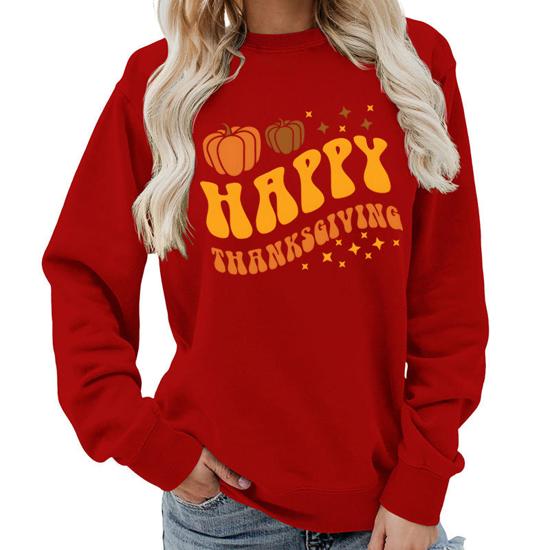 Damen Sweater Pumpkin-Motiv Gemütlich Grün