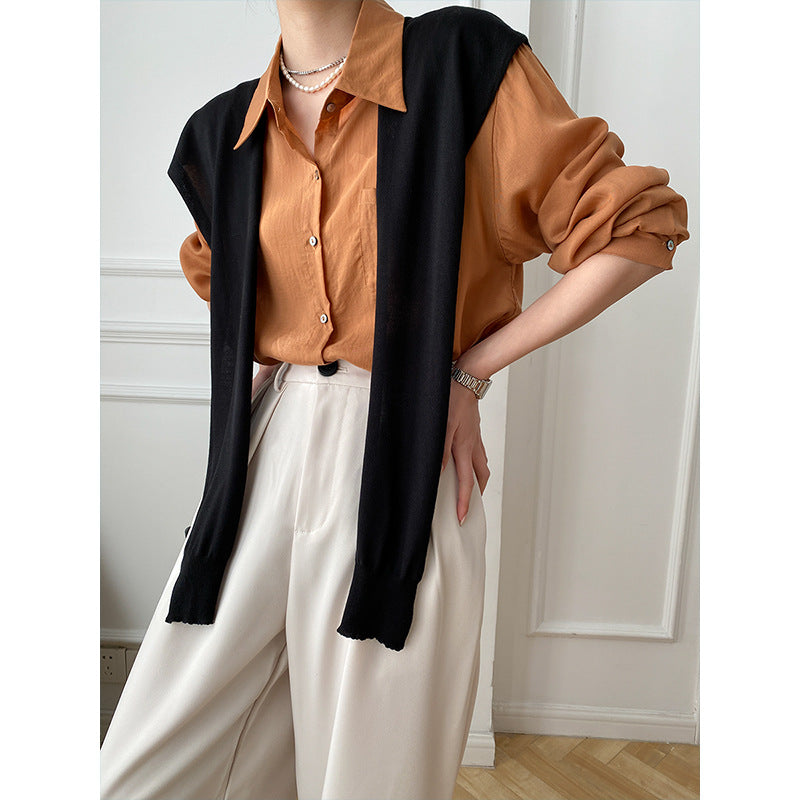 Damen Bluse Gestreift Pullover-Ausschnitt Elegantes Design