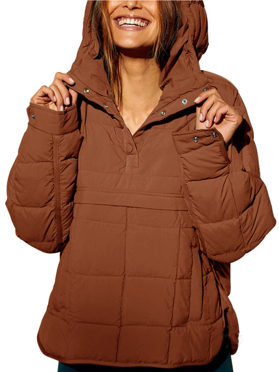 Damen Steppjacke Übergröße mit Kapuze Eveloria