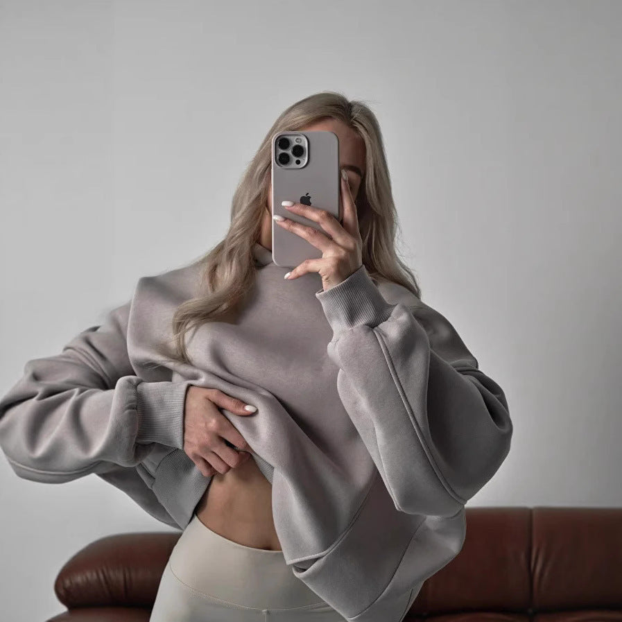 Damen Oversized Kapuzenpullover Drop-Shoulder-Schnitt Eveloria