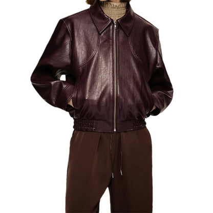Damen Kunstlederjacke Elastischer Bund Eveloria