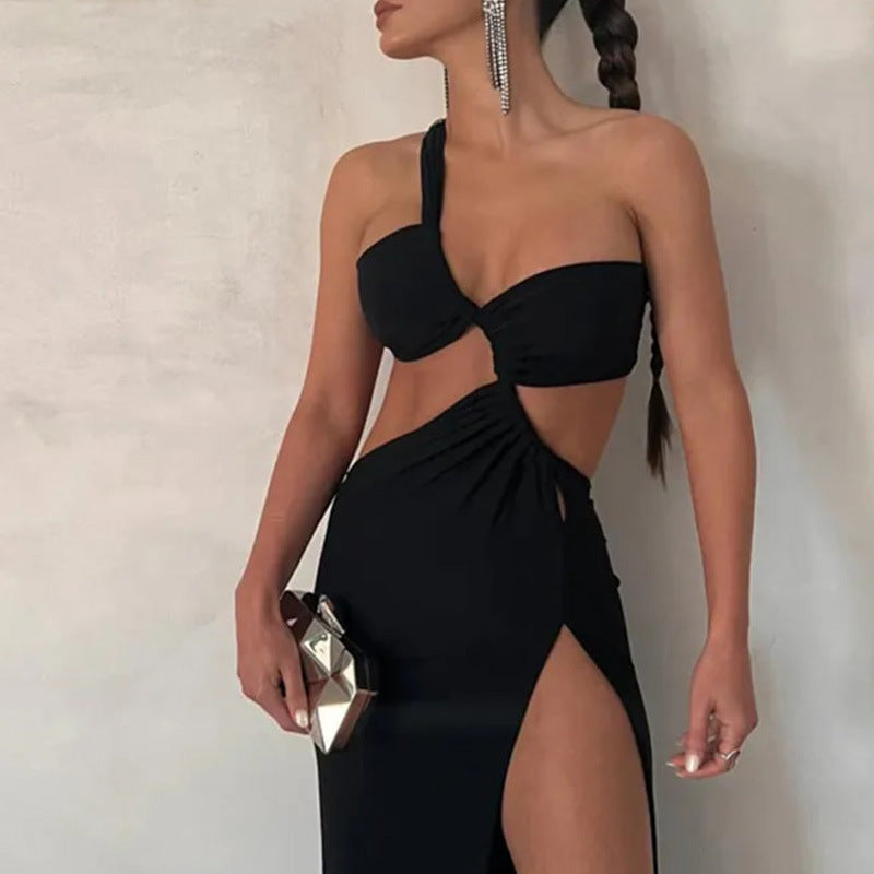 Damenkleid Asymmetrisch Cut-Out Design