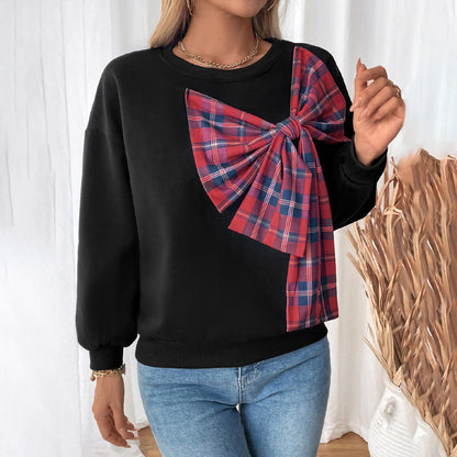 Damen Sweatshirt mit Knoten-Design Grau Eveloria