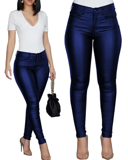 Damen High-Waist-Hose Figurbetont Eveloria