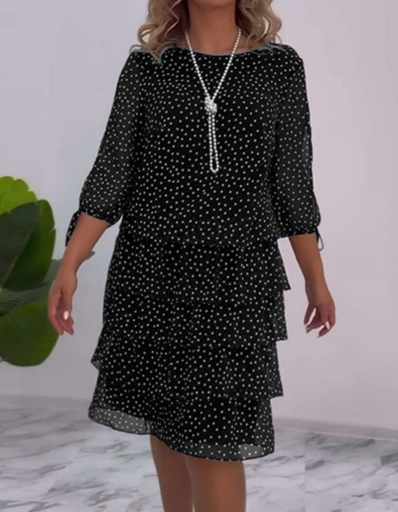 Damen Hemdblusenkleid Volant-Design Eveloria