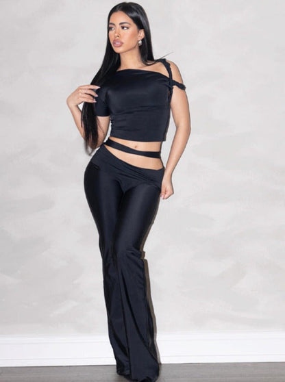 Asymmetrisches Damen Zweiteiliges Set