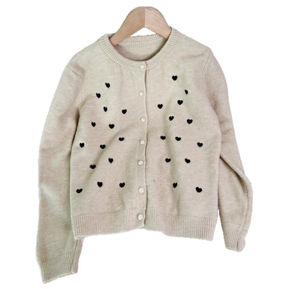Damen Pulloverjacke Herzmotiv Eveloria