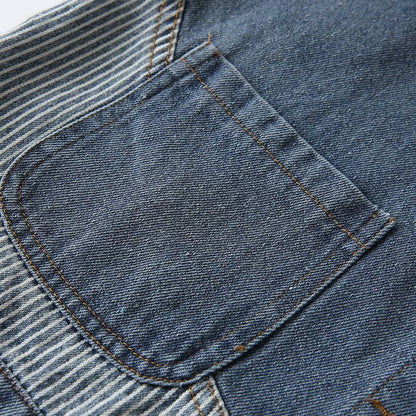 Damen Jeansjacke Lässig Strukturiertem Kragen Eveloria