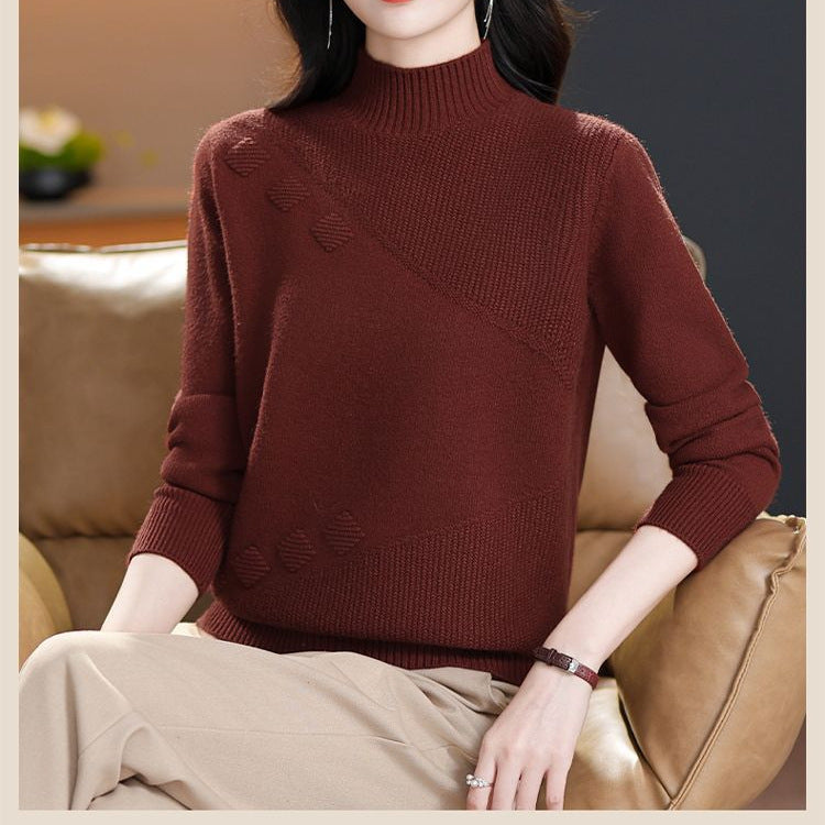 Damen Strickpullover Feinripp Eveloria