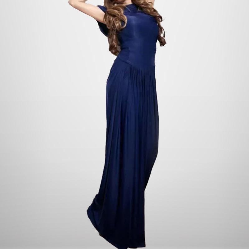 Damen Wickelmaxikleid mit Drapierung Elegantes Design Eveloria