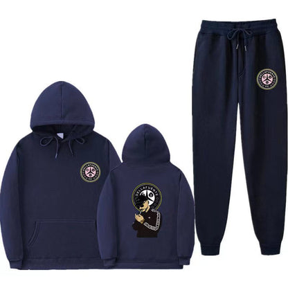 Damen Kapuzenpullover-Set mit Jogginghose, einzigartigem Druck,