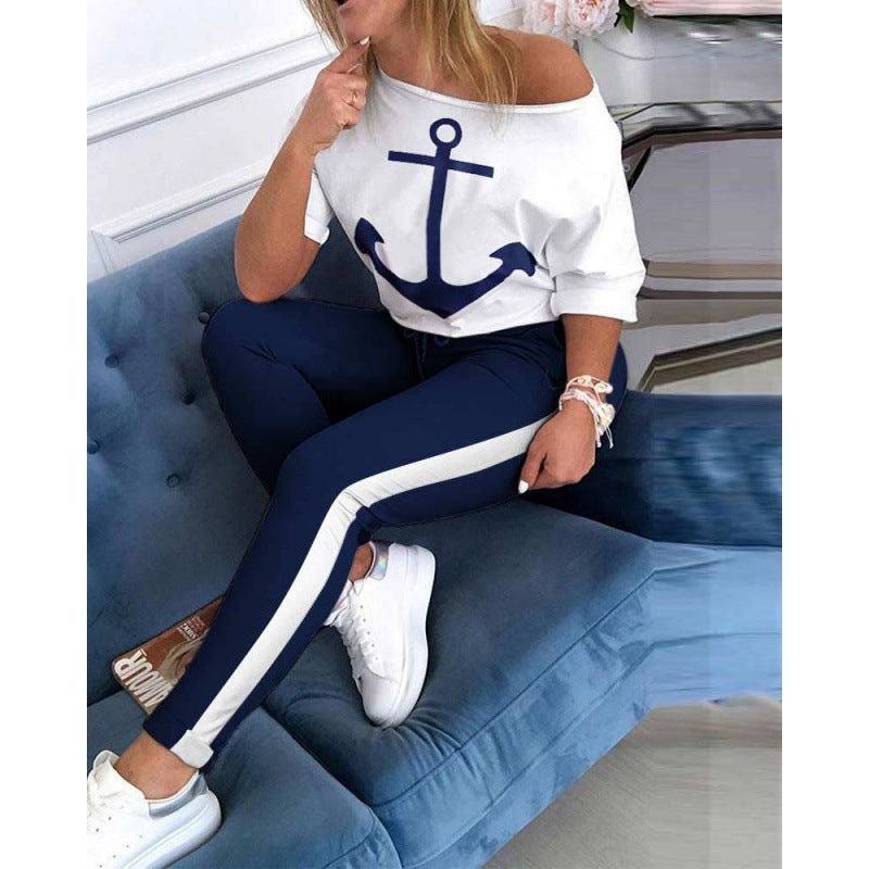 Damen Sweatshirt Set mit Leggings, Sportlich, Grau