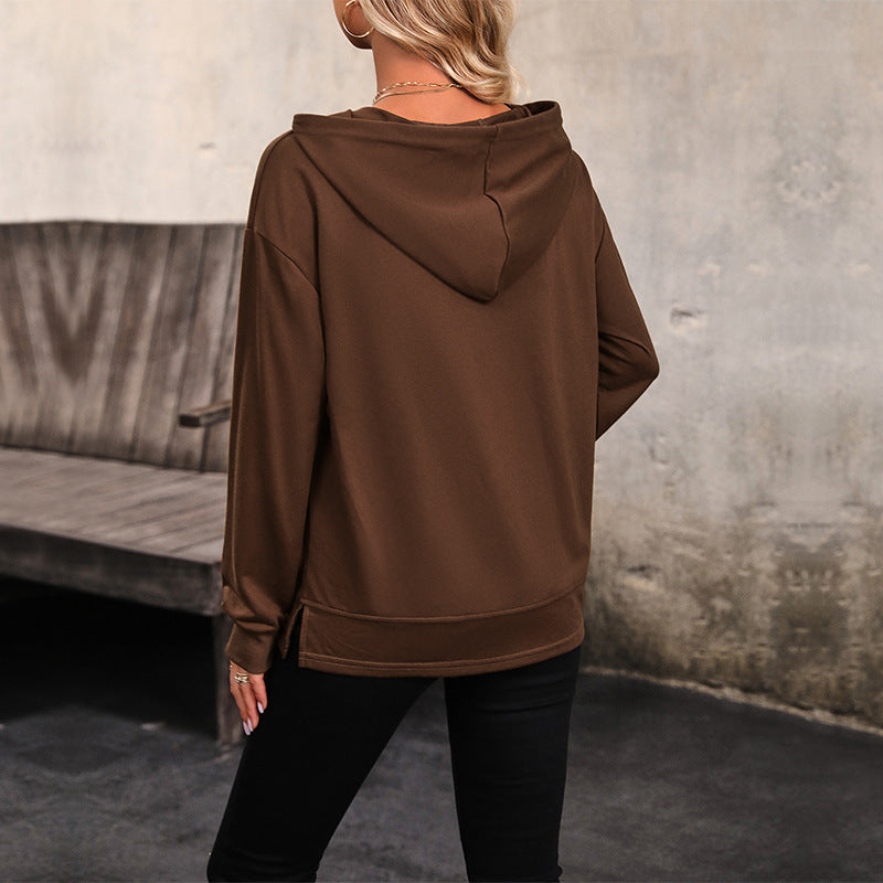 Damen Hoodie Lässig Kängurutasche Verstellbar Eveloria