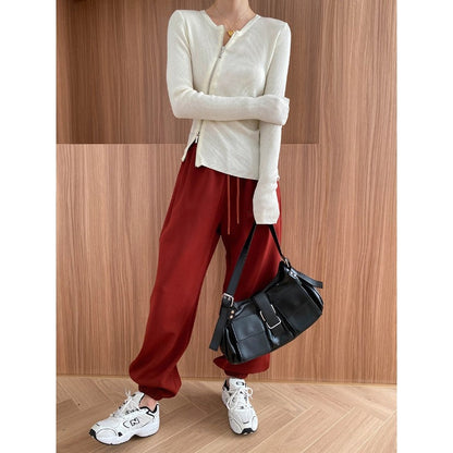 Damen Strickpullover Reißverschluss Slim Fit Eveloria