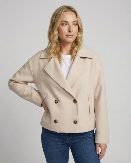 Damen Doppelreiher Kurzjacke - Eveloria