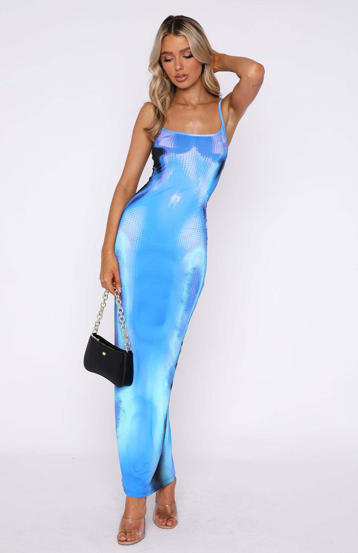 Damen Maxikleid Grafisches Design Tailliert Eveloria